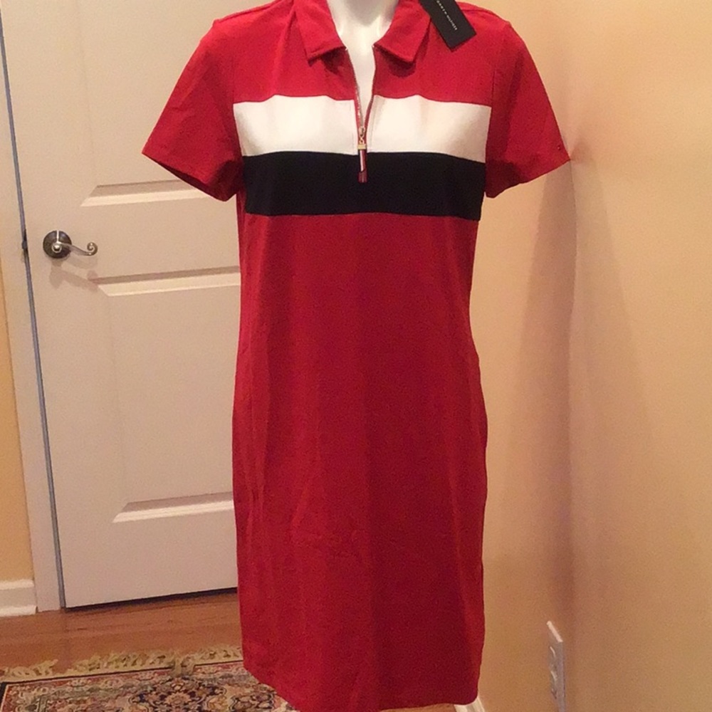Tommy Hilfiger striped dress red size L